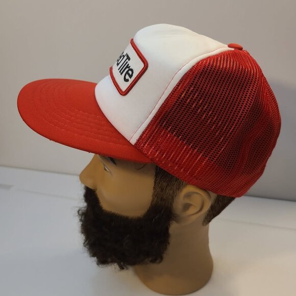 Vintage 90s United Tire Patch Adjustable Mesh Trucker Hat - Picture 2 of 8